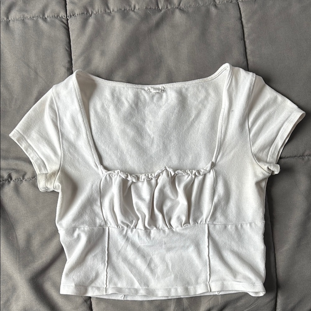 White Ruffled Women's Top - Garage